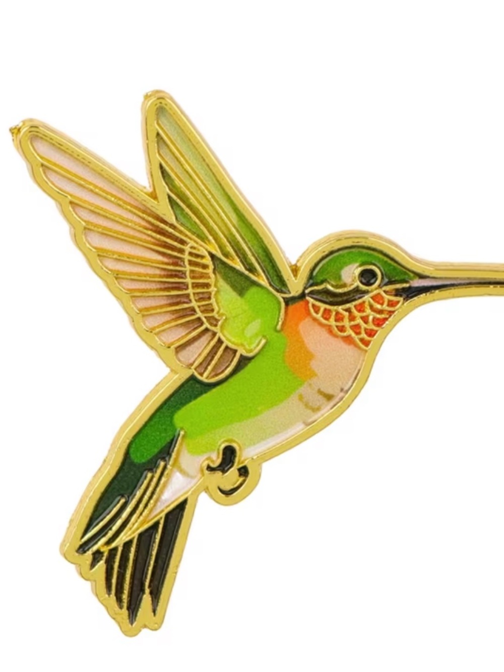 Stylish Green Hummingbird Enamel Pin - Birds Pet Accessory